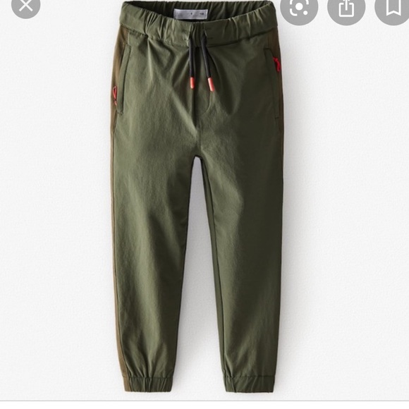 Zara Other - ZARA Boys Tech Olive Green Jogger Pants-11-12